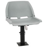 VidaXL Set scaun pliabil, 2 piese, fără pernă, gri, 48x51x41 cm