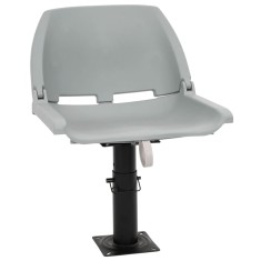 vidaXL Set scaun pliabil, 2 piese, fără pernă, gri, 48x51x41 cm