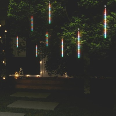 Lumini de meteoriți 8 buc. colorat 30 cm 192 LED-uri int./ext. foto