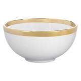 Bol Ceramic Alb cu Margine Aurie, 520ml, CMCLASS