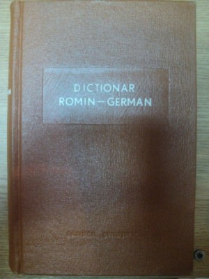 DICTIONAR ROMAN-GERMAN de SORA MARIANA ... NISTOR WAGNER INGEBORG , 1963 foto