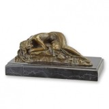 Frumoasa adormita-statueta din bronz pe un soclu din marmura TM-64, Nuduri