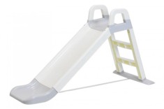 Tobogan pentru copii MyKids alb-gri, 140 cm, pentru interior si exterior