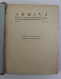 ARHIVA PENTRU STIINTA SI REFORMA SOCIALA , ANUL IV , NUMERELE 1 - 6 , AN COMPLET , COLEGAT *, 1923