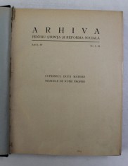 ARHIVA PENTRU STIINTA SI REFORMA SOCIALA , ANUL IV , NUMERELE 1 - 6 , AN COMPLET , COLEGAT *, 1923