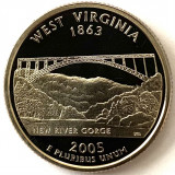 AMERICA QUARTER 1/4 DOLLAR 2005 LITERA S.(NEW RIVER GORGE - WEST VIRGINIA),PROOF