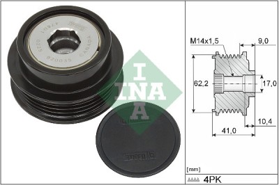 INA 535 0338 10 Sistem roata libera, generator foto