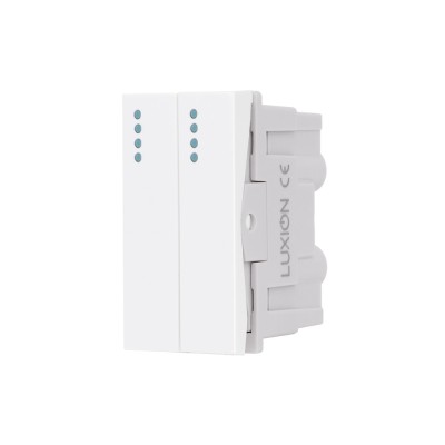 Modul Intrerupator Dublu Mecanic 2M / 1M LUXION, Standard Italian SmartElectro IntelligentHouse foto