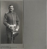 74PMD Ofițer german cu sabie și pince-nez, studio Gustav Lang, Regensburg