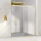 Paravan dus cu usa glisanta Glissando Gold, sticla clara securizata, pentru nisa cu latime intre 150-160x205 cm