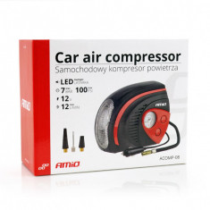 Compresor auto AMIO compact 12V 7bar, 100psi, 12L/ Min, Lanterna Led AutoDrive ProParts