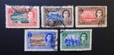 Iran (Persia) 1950&ndash;1951 - Set 5 Timbre Definite Bicolore &bdquo;Portretul Șahului Mohammad Reza Pahlavi și Monumente Istorice / Palate&rdquo; -CLF1