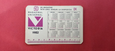 Bucuresti Calendar Magazinul Universal Victoria Bucuresti Fotbal 1981-1982 foto