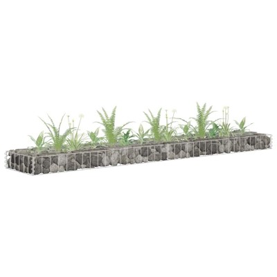 vidaXL Strat &amp;icirc;nălțat gabion, 180x30x10 cm, oțel galvanizat 145632 foto