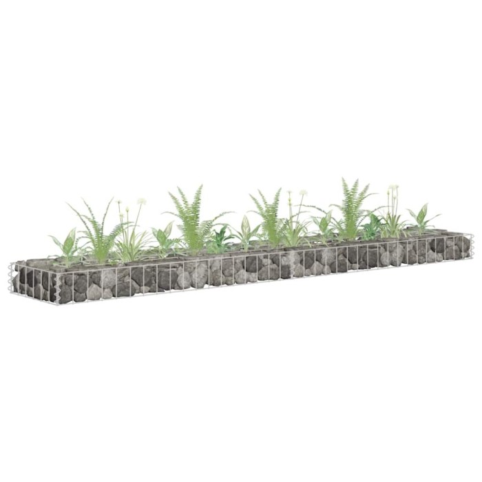 vidaXL Strat &icirc;nălțat gabion, 180x30x10 cm, oțel galvanizat 145632