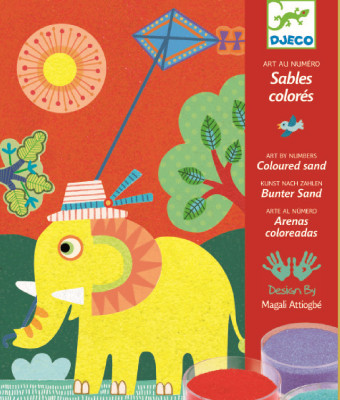 Nisip colorat Animale pentru copii foto
