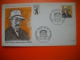 HOPCT PLIC FDC S NR 359 PICTORUL MAX LIEBERMANN 1847-1935- GERMANIA BERLIN -NECIRCULAT
