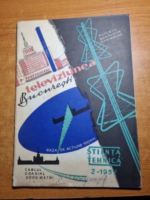 stiinta si tehnica februarie 1957-lansarea televiziunii in romania foto