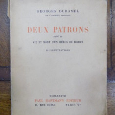 Georges Duhamel, Deux Patrons suivi de vie et mort d'un heros de roman, 1937 cu dedicatia autorului