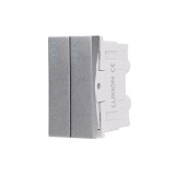 Cumpara ieftin Intrerupator dublu mecanic Luxion gri 2M/1M, standard italian