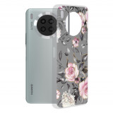 Techsuit - Marble Series - Huawei Nova 8i flori gri