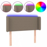 Cumpara ieftin Tablie de pat cu LED, gri taupe, 93x16x78/88 cm, textil