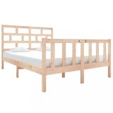Cumpara ieftin Cadru de pat dublu, 135x190 cm, lemn masiv de pin