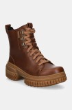 Sorel bocanci de piele ONA AVE BOOT LACE WP femei, culoarea maro, cu platforma, 2102151242