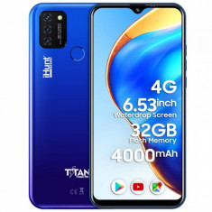 Smartphone iHunt Titan P4000 Pro 2021, 6.53 Inch HD+, Spreadtrum SC9832E Quad Core, 2 GB RAM, 32 GB Flash, Retea 4G, Android 10, Blue foto