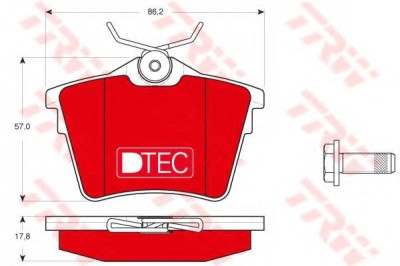 Set placute frana,frana disc PEUGEOT 407 SW (6E) (2004 - 2016) TRW GDB1596DTE foto