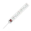 Prelungitor 8 cai cu intrerupator 1.5m( 3g1.5mm2) - alb, V-TAC