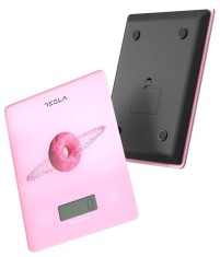 Cantar de bucatarie Tesla KS101P, 5kg, Roz foto