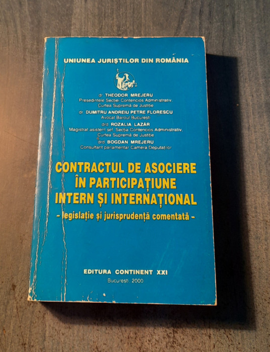Contractul de asociere in participatiune intern si international Theodor Mrejeru