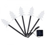 Set 5 lampi solare led de exterior tip brad pentru gradina flippy, 37 cm, alb cald