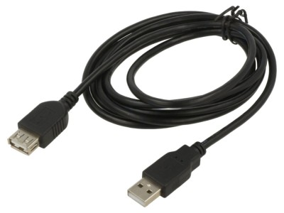 Cablu USB 2.0 A-A 3m negru foto