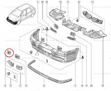 Grila bara fara Renault Scenic , Megane 1, capac original partea dreapta 7700834257 Kft Auto, Automobile Dacia Mioveni