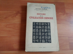 HISTOIRE DE LA CIVILISATION CHINOISE-RICHARD WILHELM foto