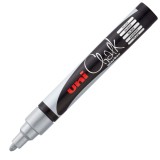Marker creta lichida 1.8-2.5mm,varf rotund,argintiu