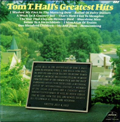 VINIL Tom T. Hall &amp;lrm;&amp;ndash; Tom T. Hall&amp;#039;s Greatest Hits VG+ foto