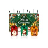 Aromă de cameră Măr și Scorțișoară, proodorizant de cameră de Crăciun cu lemn de cedru, aromă de cameră, 3 x 50 ml, bețișoare parfumate, aromă de came
