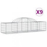 Cumpara ieftin Cosuri gabion arcuite 9 buc, 200x50x40/60 cm, fier galvanizat
