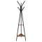 Cuier, Songmics, 6 carlige, 2 rafturi, metal, negru, 49x49x179 cm