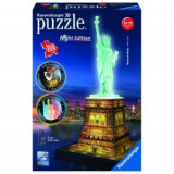 Puzzle 3d luminos statuia libertatii 108 piese, Ravensburger