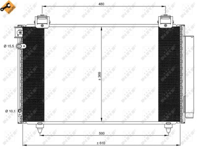 NRF 35592 EASY FIT Condensator, climatizare foto