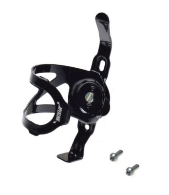 Suport bidon apa, din aluminiu, rotativ, pentru biciclete, culoare negru Cod:AWR2014 foto