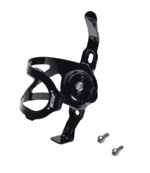Suport bidon apa, din aluminiu, rotativ, pentru biciclete, culoare negru Cod:AWR2014