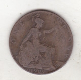 Bnk mnd Marea Britanie Anglia 1 penny 1909, Europa