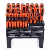 Set surubelnite si biti 100 elemente, cu suport pentru depozitare, Kraft