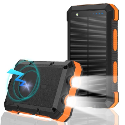 Baterie externa solara magsafe iphone-Acumulator extern wireless solar 20000 mAh foto