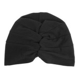 Turban de iarnă pentru femei, textură ribbed, negru, unica mărime, CMCLASS